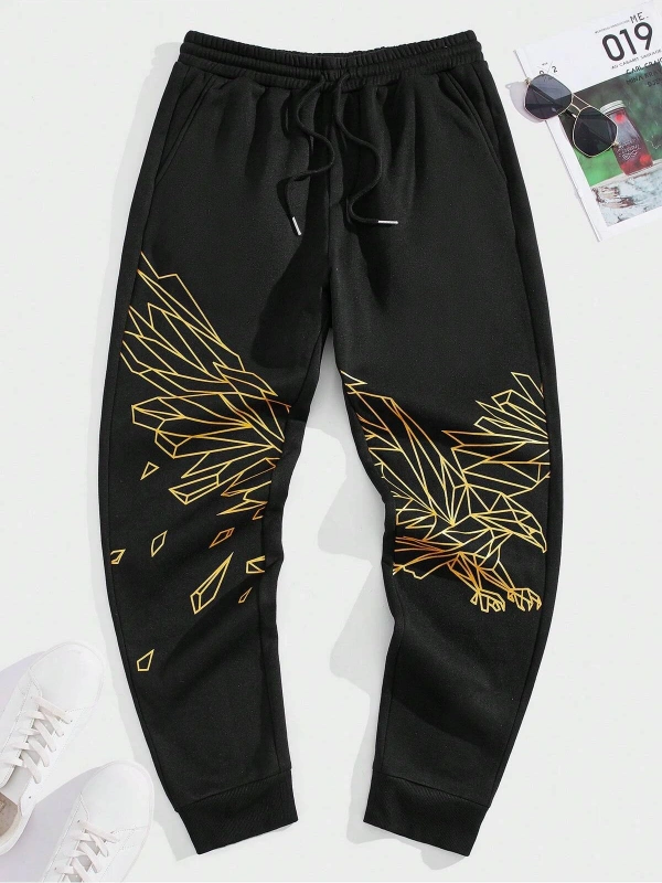 LEGND Eagle Print Drawstring Waist Eşofman Altı