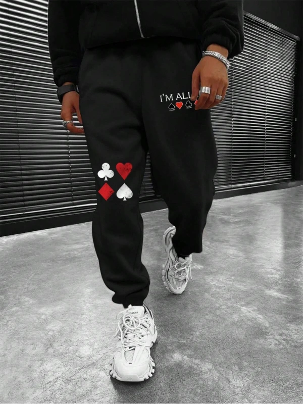 LEGND Playing Card Print Eşofman Altı