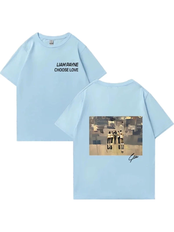 Liam Payne Choose Love Graphic T Shirt Mens Retro High Quality Fashion T-shirts Y2k Unisex O