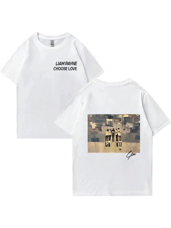 Liam Payne Choose Love Graphic T Shirt Mens Retro High Quality Fashion T-shirts Y2k Unisex O