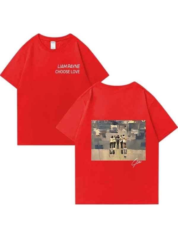 Liam Payne Choose Love Graphic T Shirt Mens Retro High Quality Fashion T-shirts Y2k Unisex O