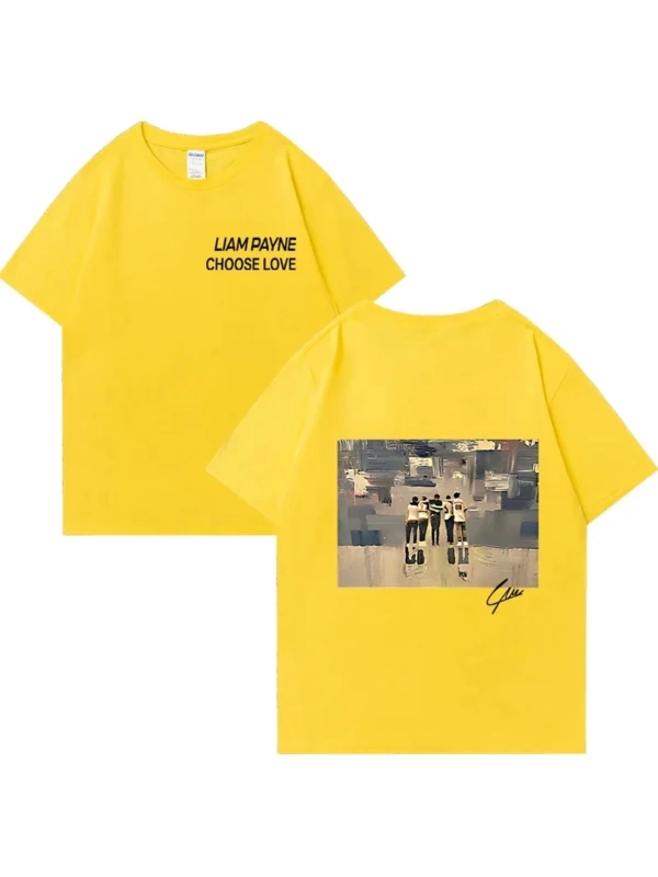 Liam Payne Choose Love Graphic T Shirt Mens Retro High Quality Fashion T-shirts Y2k Unisex O