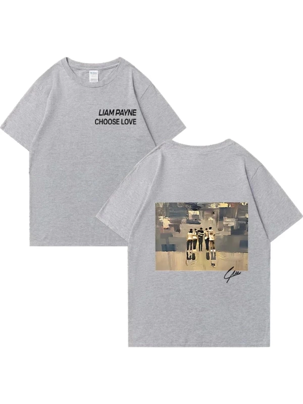 Liam Payne Choose Love Graphic T Shirt Mens Retro High Quality Fashion T-shirts Y2k Unisex O