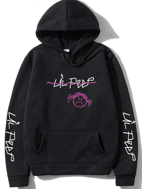 Lil Peep Hoodie Siyah Siyah