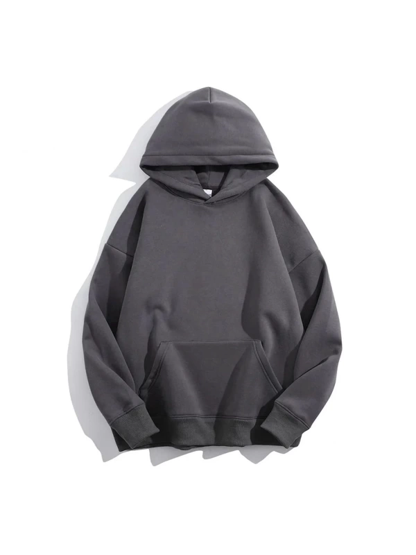 MABS Kadın Füme Düz Oversize Kapüşonlu Sweatshirt Hodie