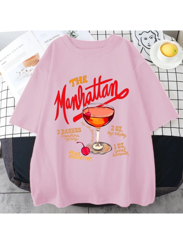 Manhattan Ağır vintage T erkek Kadın Moda Hip Hop streetwear Gevşek günlük kıyafetler