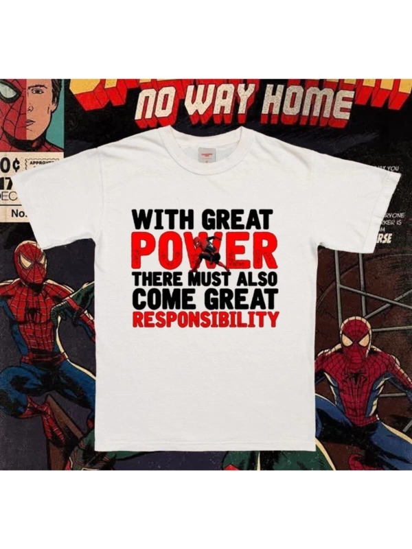 Marvel Spiderman No Way Home Great Power Tshirt
