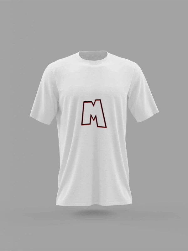 MAVİ M Harfi Baskılı T-shirt PNRMTSHRT1049