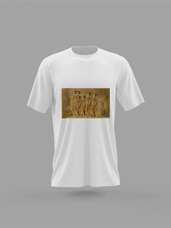 MAVİ Mirket Tatlı Komik Hayvanlar Baskılı T-shirt PNRMTSHRT4196