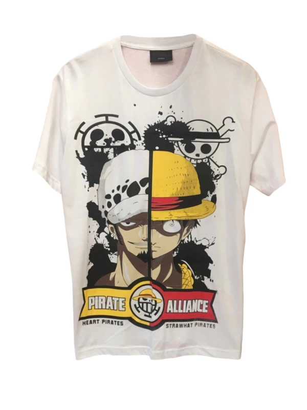 MAVİ Unisex Anime One Piece Karakter Baskılı Tişört ONPC56321