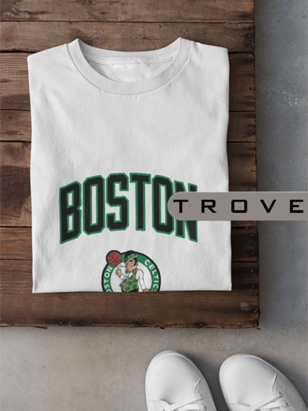 MAVİ Unısex Erkek Kadın Boston Baskılı % 100 Pamuk T-shirt BASKILIBAOSTON