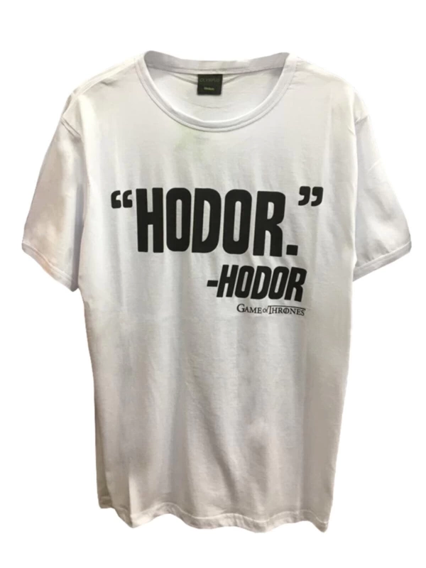 MAVİ Unisex Hodor Hodor Game Of Thrones Baskılı Tişört GMFT5620