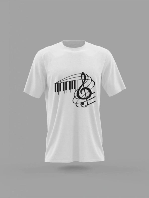 MAVİ Unisex Öğretmenler Günü Müzik Öğretmeni Sol Anahtarı Baskılı T-shirt PNRMTSHRT