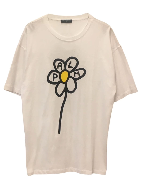 MAVİ Unisex Oversize Sırt Baskılı Palm Angeles Papatya Tişört PPTY8962