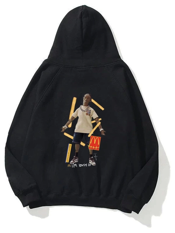 Mc Crew Cactus Jack Unisex Siyah Sweatshirt