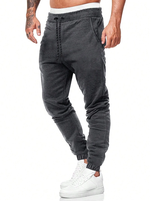 MEN Sokak Hayatı Erkek Düz Renk Günlük Minimalist Pantolon, Yaz İçin Uygun
