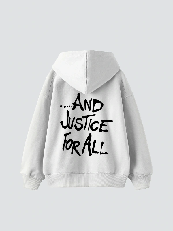 Metallica And Justice For All Baskılı Oversize Unisex Beyaz