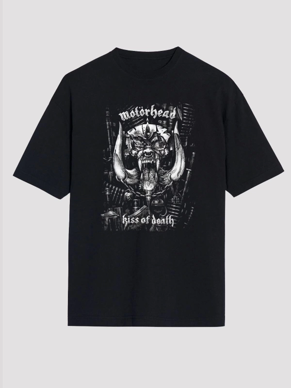 Motörhead Kiss Of Death Siyah Unisex Oversize Tişört T-shirt