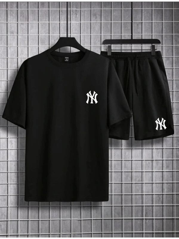 Ny Ci?ty Baskılı Unisex Oversize T-shirt Ve Yazlık Şort Alt Üst Takım 2li Tyc00855021670