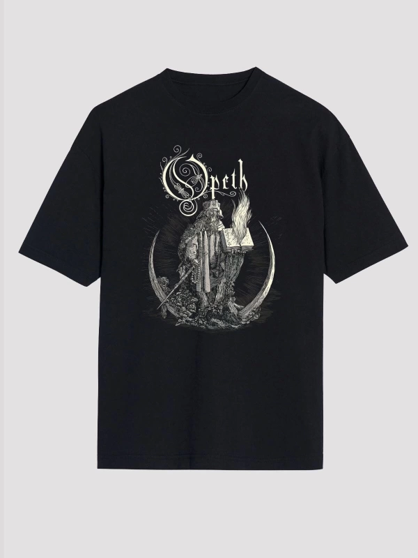 Opeth Siyah Unisex Oversize Tişört T-shirt