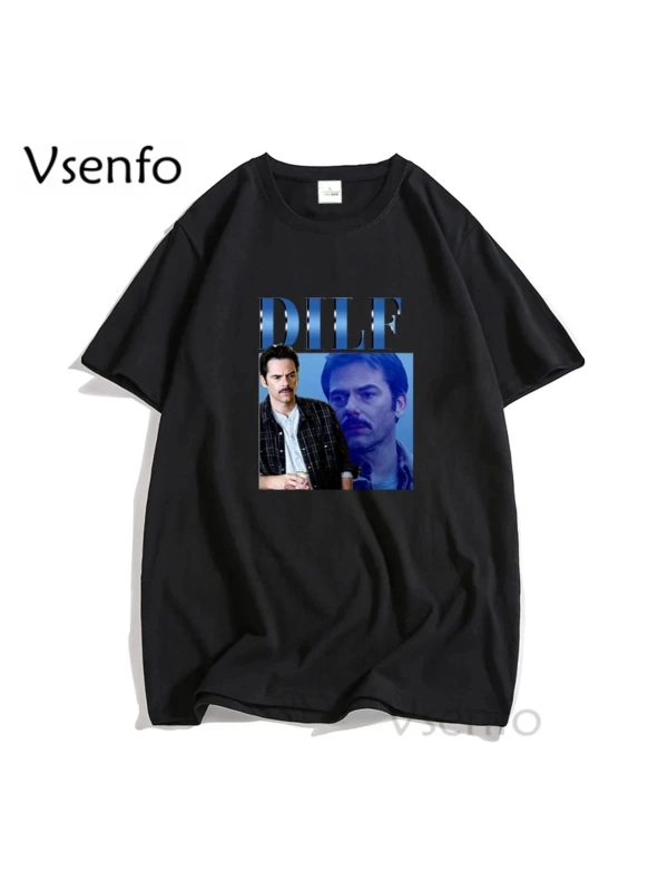 Orijinal DILF Charlie kuğu T-shirt kadın erkek alacakaranlık destan Merch Tshirt boy erkek T