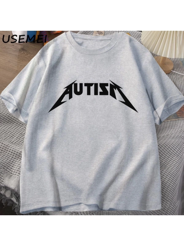 Otizm Meme T Shirt pamuk komik mizah içe dönük t-shirt erkekler kadınlar için mektup baskılı