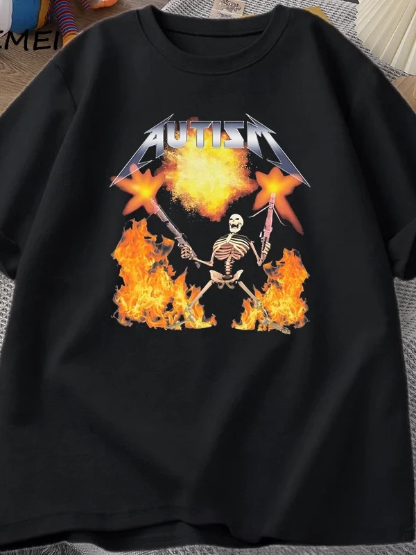 Otizm Meme T-Shirt rahat pamuk kısa kollu Teemizah baskılı Retro kısa kollu T Shirt U 2958