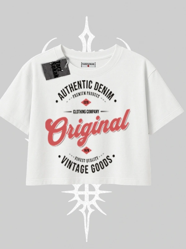 Oversize Crop Tshirt Authentic Denim Original