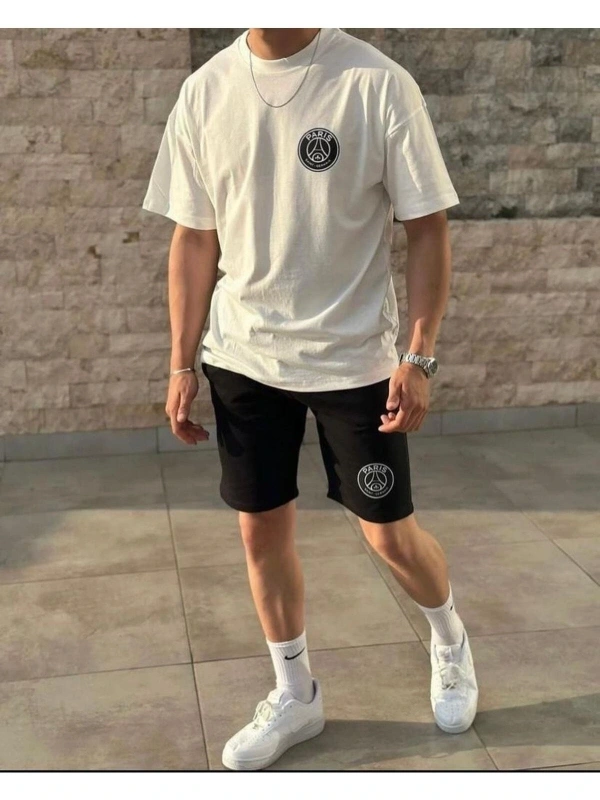 Oversize Geniş Kalıp Tshirt Ve Penye Şort Yazlık Takım