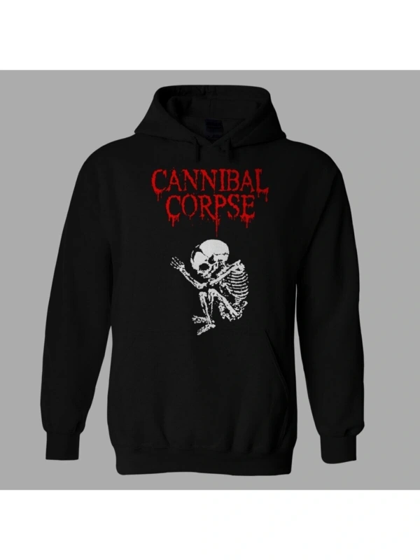 Oversize Unisex Siyah Cannibal Corpse Siyah Hoodie