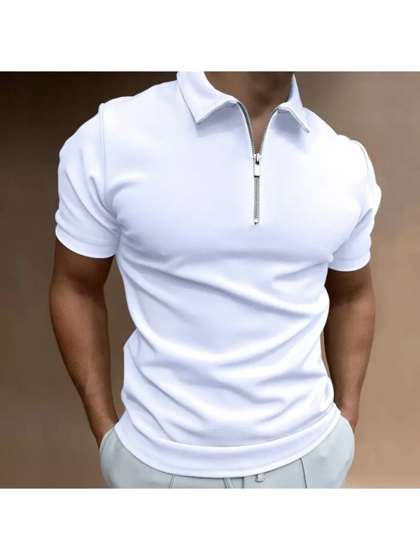 Özel Tasarım Fermuarlı Polo Yaka %100 Pamuk Ofis-iş Şık Busıness Erkek T-shırt