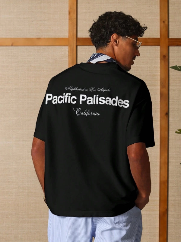 Pacific Palisades Mahalle Kutulu Sokak Giyim Tişörtü Güney Kaliforniya Yaşam Tarzı Ken