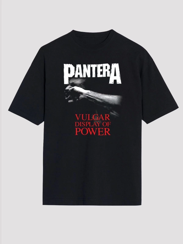 Pantera Siyah Unisex Oversize Tişört T-shirt