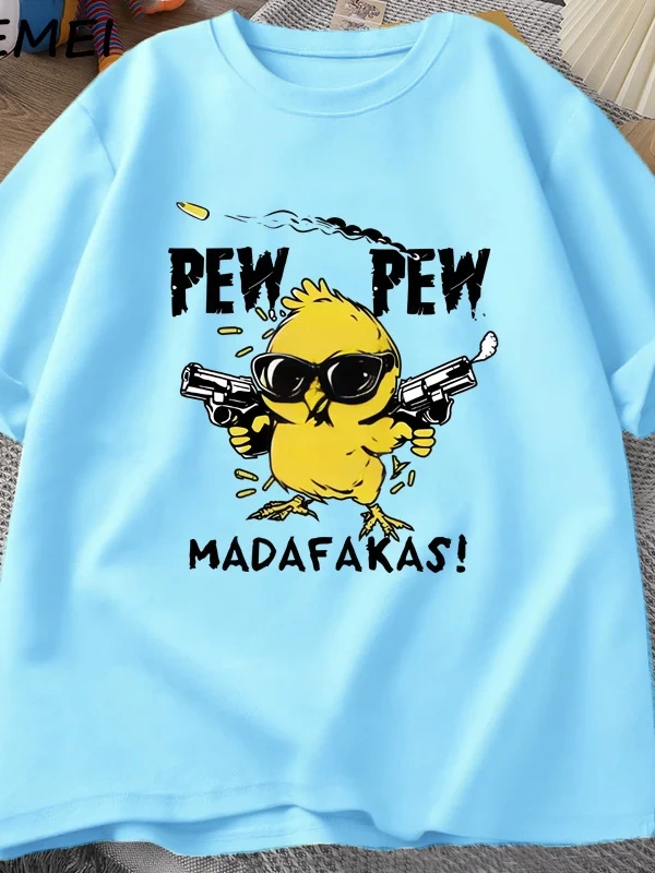 Pew Pew Madafakas Komik Grafik T Shirt Çılgın Kedi baskılı tişört Rahat Pamuk Kısa Kollu Yeti 2974