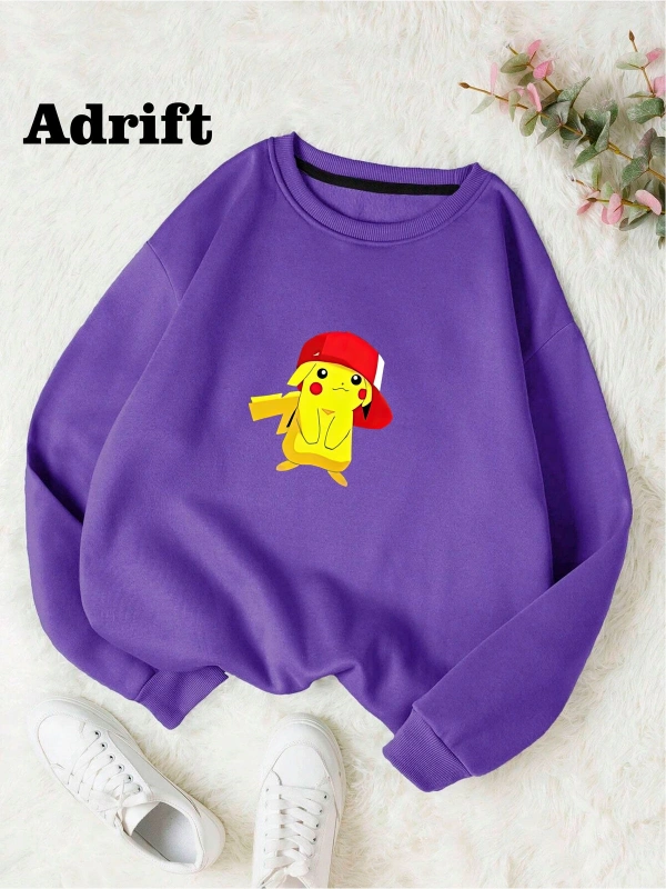 Pikacu Köstebek Sokak Trend Tasarım Harajuku/Gotik Mor