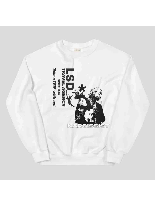 Playboi Carti Sweatshirt Beyaz
