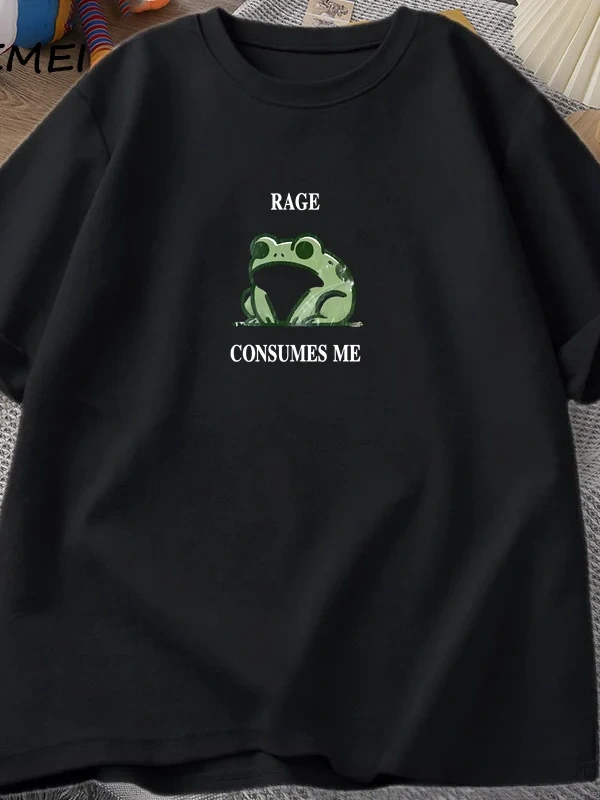 Rage Beni Tüketiyor Kurbağa Vintage T Shirt Erkek Kadın Tee Doğa Sevgilisi Aptal Kurbağa Retr 2820