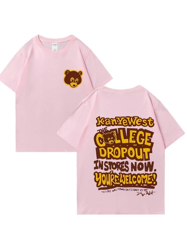 Rapçi Kanye West Moda Grafik baskı T Shirt Erkek Kadın vintage Tee Büyük Boy kısa