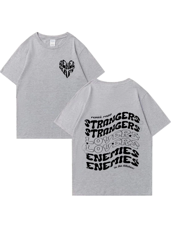Renee Rapp yabancılarla severler için düşmanlar baskı T Shirt erkek kadın vintage giyim boy k