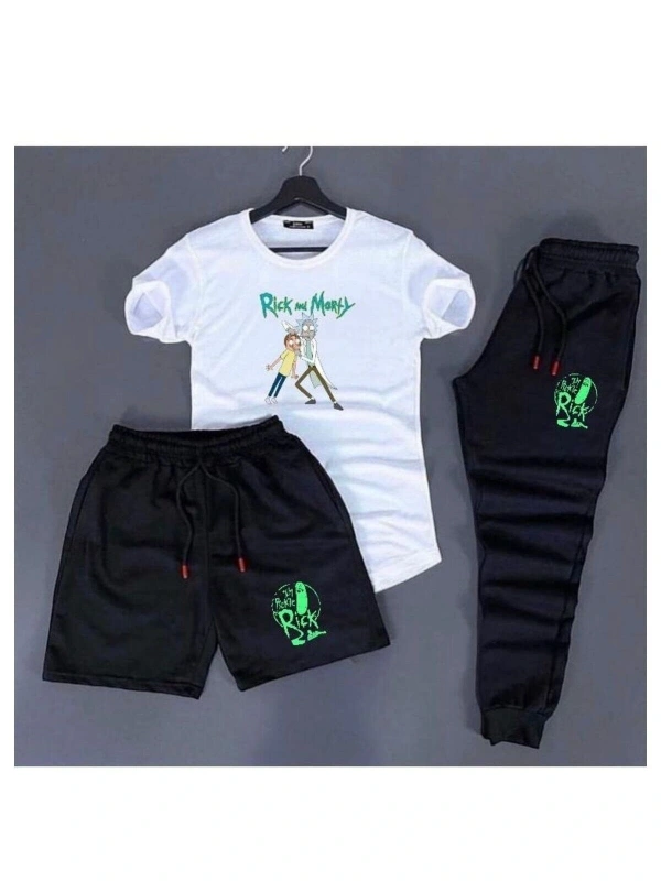 RİCK AYAKTA BASKI UNİSEX 3LÜ KOMBİN