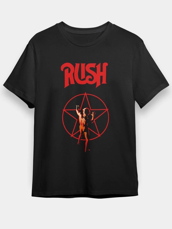 Rush Siyah Unisex Tişört T-Shirt