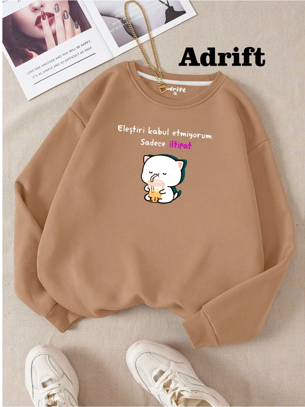 Sadece İltifat Köstebek Sokak Trend Tasarım Harajuku/Gotik Bej