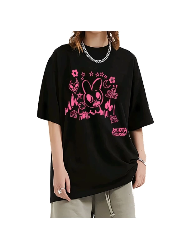 Şarkıcı Nicki Minaj Pembe Cuma 2 Dünya Turu Grafik T Shirt Erkek Kadın vintage Hip Hop Kısa K