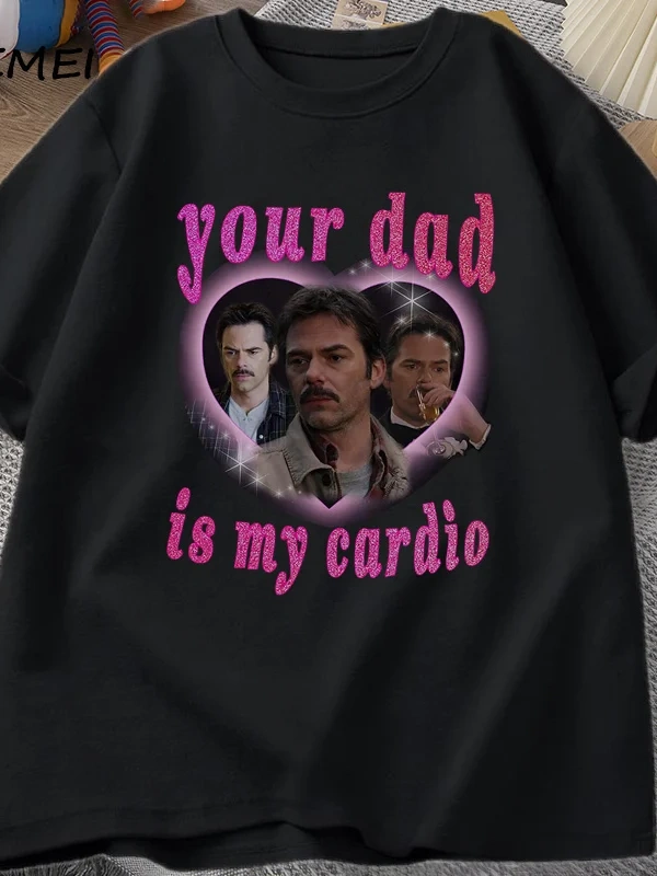 Senin babam benim kardiyo Tshirt baba kuğu Teeerkek kadın grafik baskılı tişört bisik 2912