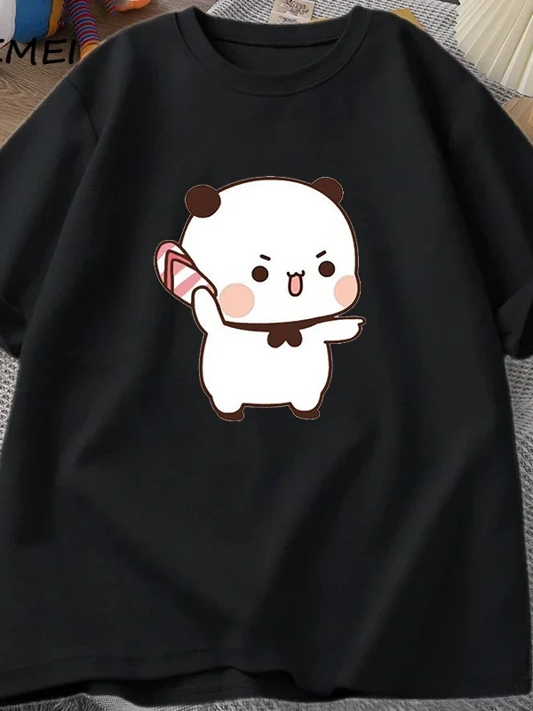 Sevimli Bubu atma Flip-flop T Shirt erkek kadın komik karikatür Dudu T-shirt pamuk yaz baskı  2946