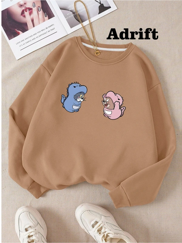 Sevimli Kedi Fare Köstebek Sokak Trend Tasarım Harajuku/Gotik Bej