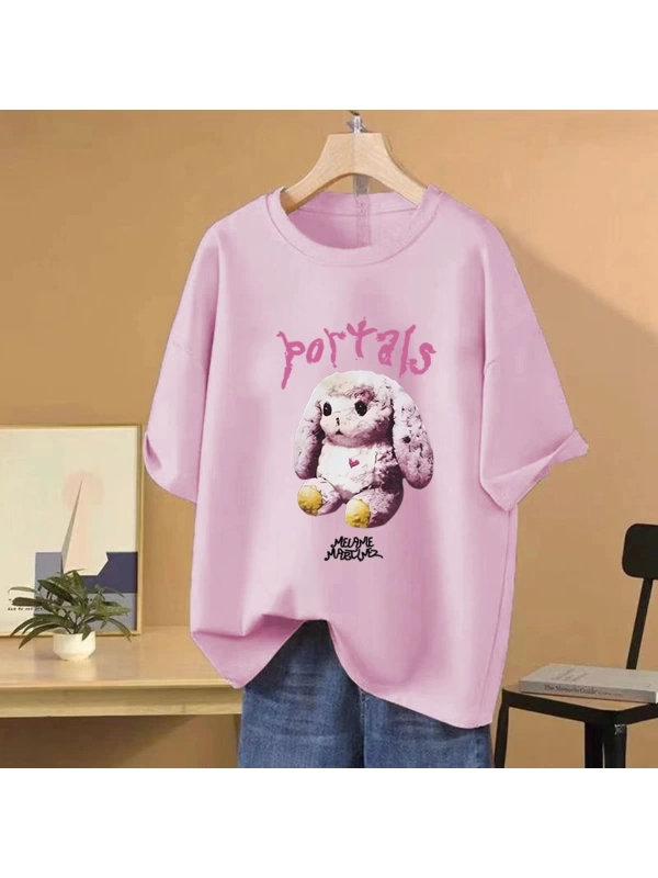 Sıcak Melanie Martinez Portalları Albümü Grafik T Shirt Hip Hop streetwear Erkek Kadın G
