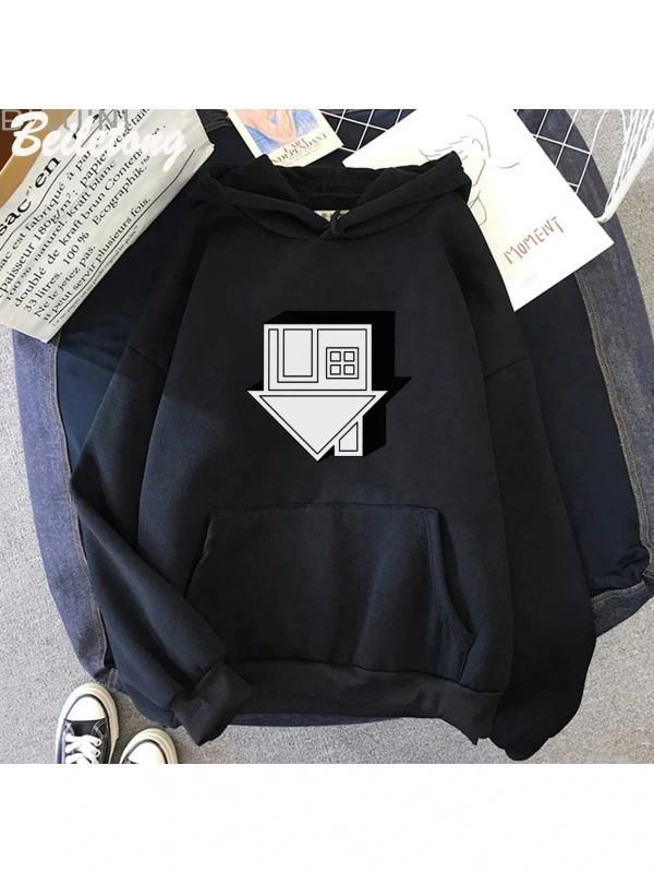 Siyah Arctic Monkeys NBHD Mahalle Hoodie Komik Karikatür Grafik Gotik