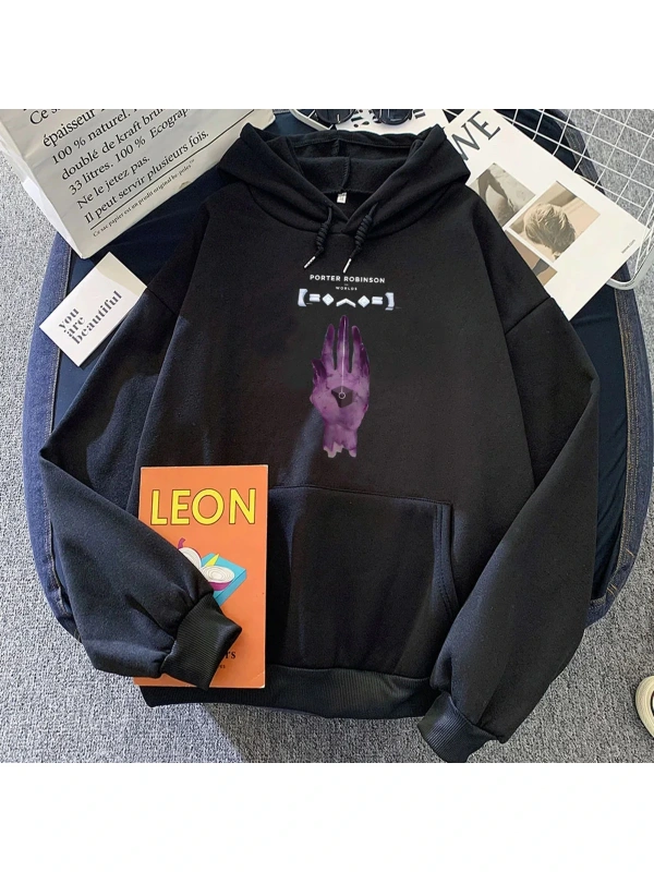 Siyah Bir dünya kısına vedaHoodies Porter Robinson kıcı grafik Para deras Para