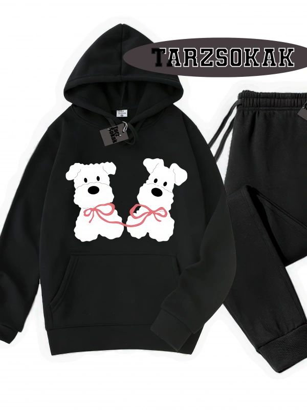 Siyah Kapşonlu film köpek Detaylı ikili TAKIM